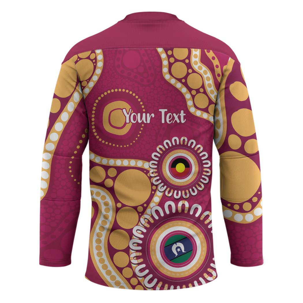 Brisbane Lions NAIDOC 2026 Personalised Hockey Jersey 50 Years of Deadly Aboriginal Art