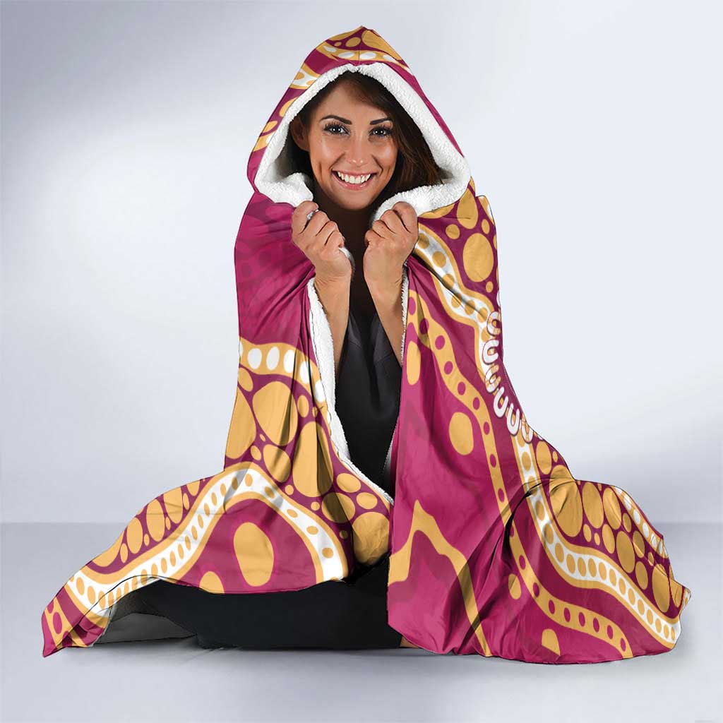 Brisbane Lions NAIDOC 2026 Personalised Hooded Blanket 50 Years of Deadly Aboriginal Art
