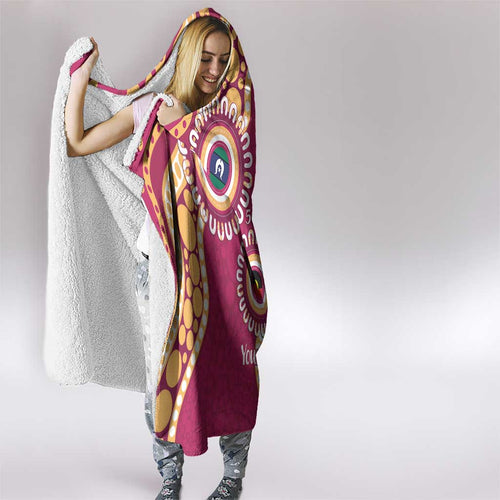 Brisbane Lions NAIDOC 2026 Personalised Hooded Blanket 50 Years of Deadly Aboriginal Art