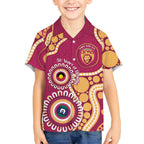 Brisbane Lions NAIDOC 2026 Personalised Kid Hawaiian Shirt 50 Years of Deadly Aboriginal Art
