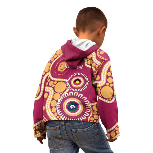 Brisbane Lions NAIDOC 2026 Personalised Kid Hoodie 50 Years of Deadly Aboriginal Art