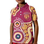 Brisbane Lions NAIDOC 2026 Personalised Kid Polo Shirt 50 Years of Deadly Aboriginal Art