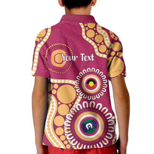 Brisbane Lions NAIDOC 2026 Personalised Kid Polo Shirt 50 Years of Deadly Aboriginal Art