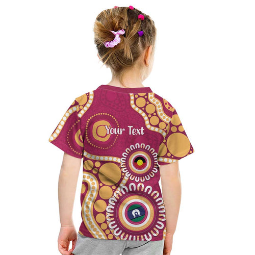 Brisbane Lions NAIDOC 2026 Personalised Kid T Shirt 50 Years of Deadly Aboriginal Art