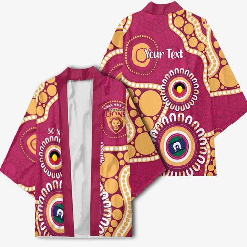 Brisbane Lions NAIDOC 2026 Personalised Kimono 50 Years of Deadly Aboriginal Art