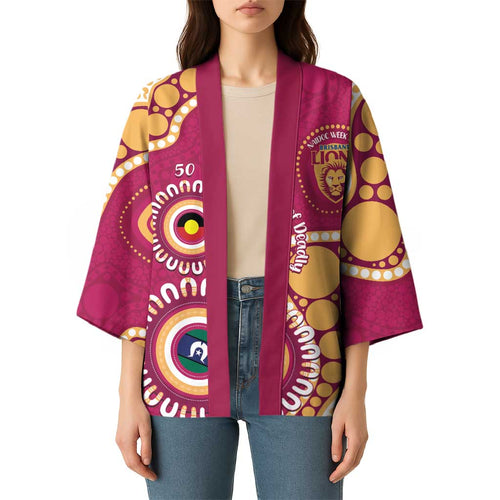 Brisbane Lions NAIDOC 2026 Personalised Kimono 50 Years of Deadly Aboriginal Art