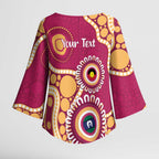 Brisbane Lions NAIDOC 2026 Personalised Kimono Sleeve Blouse 50 Years of Deadly Aboriginal Art