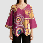 Brisbane Lions NAIDOC 2026 Personalised Kimono Sleeve Blouse 50 Years of Deadly Aboriginal Art