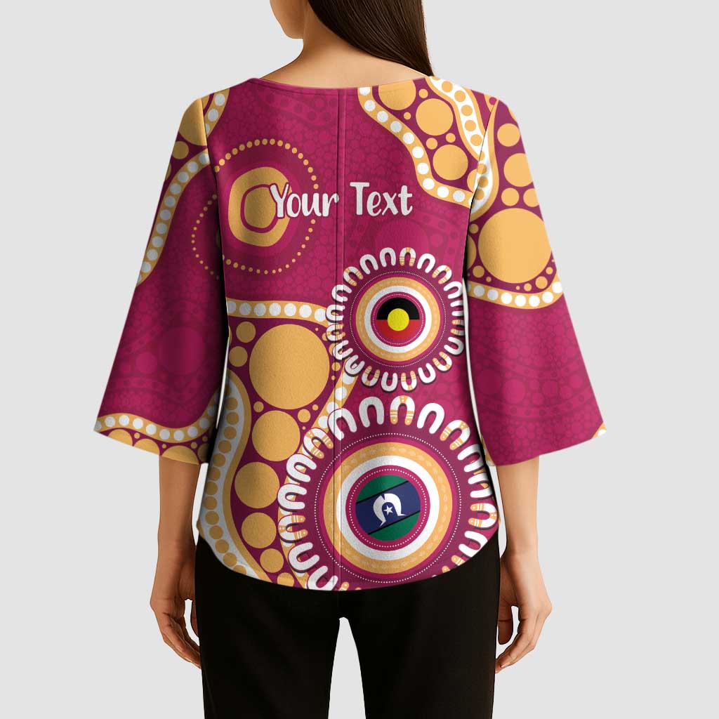 Brisbane Lions NAIDOC 2026 Personalised Kimono Sleeve Blouse 50 Years of Deadly Aboriginal Art