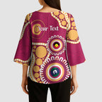 Brisbane Lions NAIDOC 2026 Personalised Kimono Sleeve Blouse 50 Years of Deadly Aboriginal Art