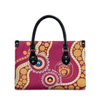 Brisbane Lions NAIDOC 2026 Personalised Leather Bag 50 Years of Deadly Aboriginal Art