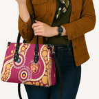 Brisbane Lions NAIDOC 2026 Personalised Leather Bag 50 Years of Deadly Aboriginal Art