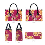 Brisbane Lions NAIDOC 2026 Personalised Leather Bag 50 Years of Deadly Aboriginal Art