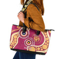 Brisbane Lions NAIDOC 2026 Personalised Leather Tote Bag 50 Years of Deadly Aboriginal Art