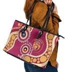 Brisbane Lions NAIDOC 2026 Personalised Leather Tote Bag 50 Years of Deadly Aboriginal Art