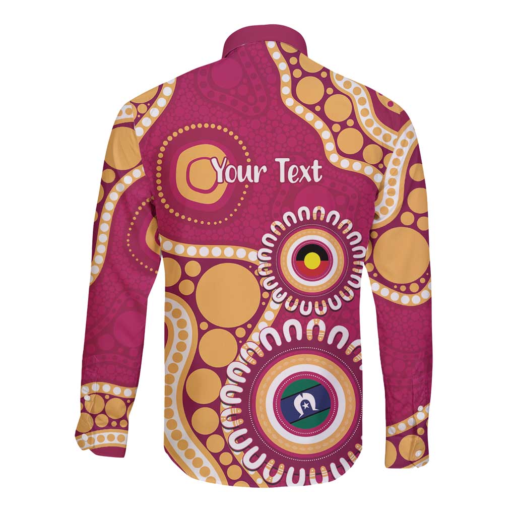 Brisbane Lions NAIDOC 2026 Personalised Long Sleeve Button Shirt 50 Years of Deadly Aboriginal Art