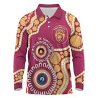 Brisbane Lions NAIDOC 2026 Personalised Long Sleeve Polo Shirt 50 Years of Deadly Aboriginal Art