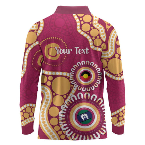 Brisbane Lions NAIDOC 2026 Personalised Long Sleeve Polo Shirt 50 Years of Deadly Aboriginal Art