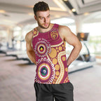 Brisbane Lions NAIDOC 2026 Personalised Men Tank Top 50 Years of Deadly Aboriginal Art