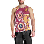 Brisbane Lions NAIDOC 2026 Personalised Men Tank Top 50 Years of Deadly Aboriginal Art