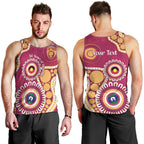 Brisbane Lions NAIDOC 2026 Personalised Men Tank Top 50 Years of Deadly Aboriginal Art
