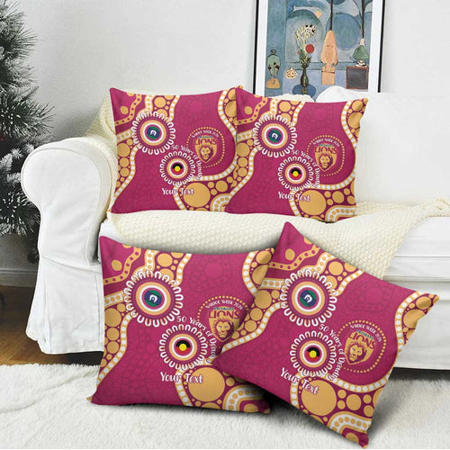 Brisbane Lions NAIDOC 2026 Personalised Pillow Cover 50 Years of Deadly Aboriginal Art