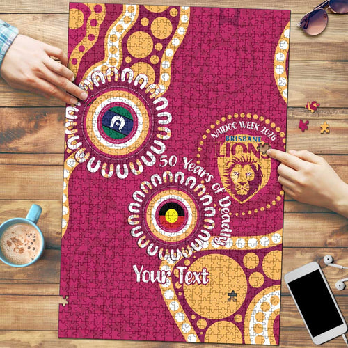 Brisbane Lions NAIDOC 2026 Personalised Puzzle 50 Years of Deadly Aboriginal Art