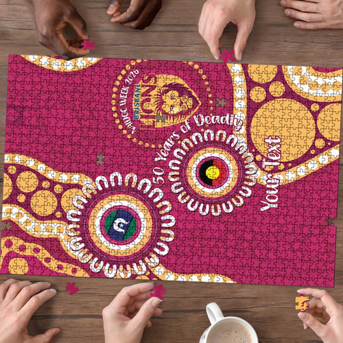 Brisbane Lions NAIDOC 2026 Personalised Puzzle 50 Years of Deadly Aboriginal Art