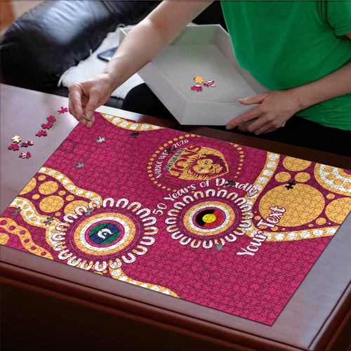 Brisbane Lions NAIDOC 2026 Personalised Puzzle 50 Years of Deadly Aboriginal Art