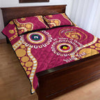 Brisbane Lions NAIDOC 2026 Personalised Quilt Bed Set 50 Years of Deadly Aboriginal Art