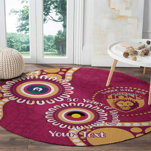 Brisbane Lions NAIDOC 2026 Personalised Round Carpet 50 Years of Deadly Aboriginal Art