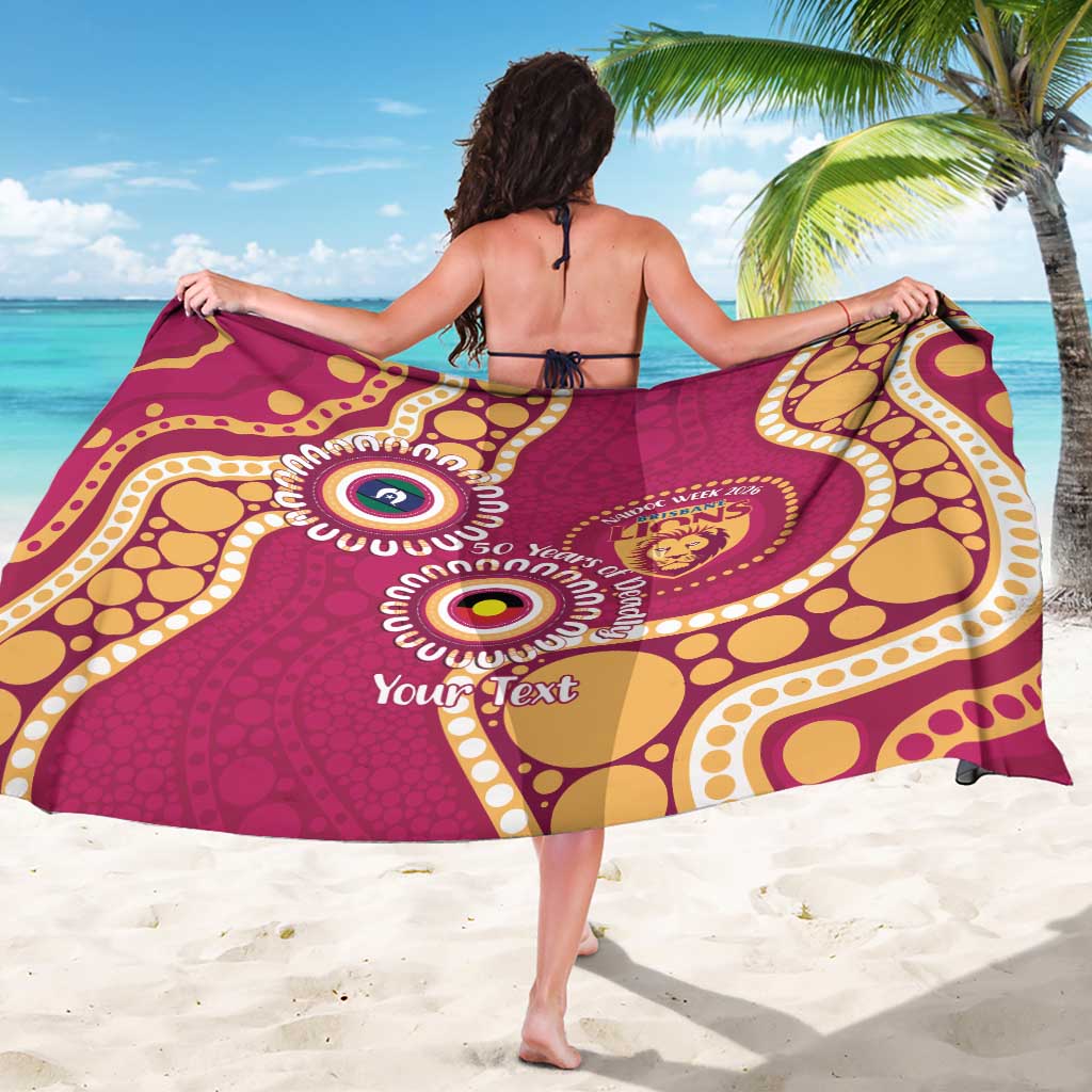 Brisbane Lions NAIDOC 2026 Personalised Sarong 50 Years of Deadly Aboriginal Art