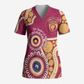 Brisbane Lions NAIDOC 2026 Personalised Scrub Top 50 Years of Deadly Aboriginal Art