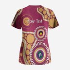 Brisbane Lions NAIDOC 2026 Personalised Scrub Top 50 Years of Deadly Aboriginal Art