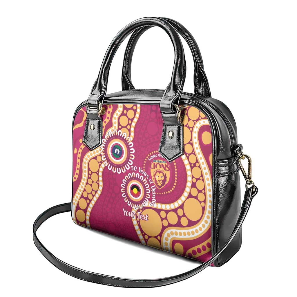 Brisbane Lions NAIDOC 2026 Personalised Shoulder Handbag 50 Years of Deadly Aboriginal Art