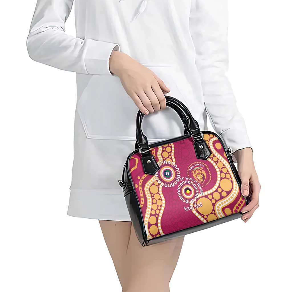 Brisbane Lions NAIDOC 2026 Personalised Shoulder Handbag 50 Years of Deadly Aboriginal Art