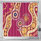 Brisbane Lions NAIDOC 2026 Personalised Shower Curtain 50 Years of Deadly Aboriginal Art