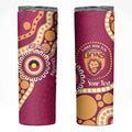 Brisbane Lions NAIDOC 2026 Personalised Skinny Tumbler 50 Years of Deadly Aboriginal Art