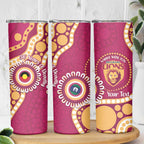 Brisbane Lions NAIDOC 2026 Personalised Skinny Tumbler 50 Years of Deadly Aboriginal Art