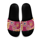 Brisbane Lions NAIDOC 2026 Personalised Slide Sandals 50 Years of Deadly Aboriginal Art