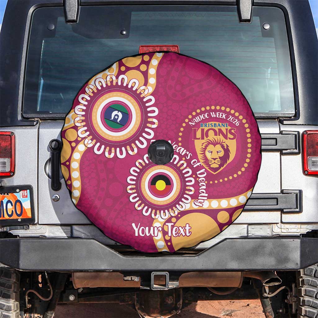 Brisbane Lions NAIDOC 2026 Personalised Spare Tire Cover 50 Years of Deadly Aboriginal Art