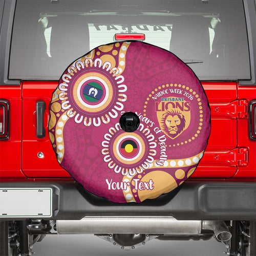 Brisbane Lions NAIDOC 2026 Personalised Spare Tire Cover 50 Years of Deadly Aboriginal Art
