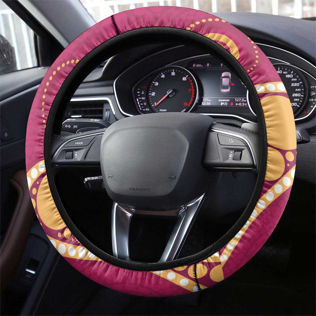 Brisbane Lions NAIDOC 2026 Steering Wheel Cover 50 Years of Deadly Aboriginal Art