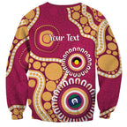 Brisbane Lions NAIDOC 2026 Personalised Sweatshirt 50 Years of Deadly Aboriginal Art