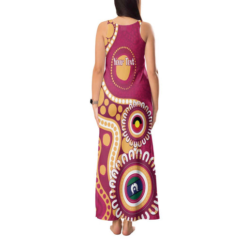 Brisbane Lions NAIDOC 2026 Personalised Tank Maxi Dress 50 Years of Deadly Aboriginal Art