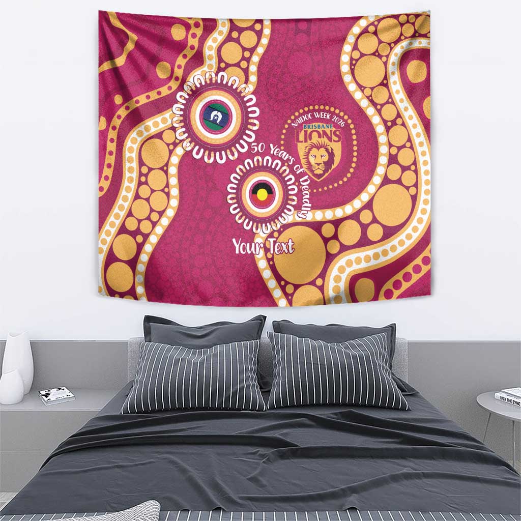 Brisbane Lions NAIDOC 2026 Personalised Tapestry 50 Years of Deadly Aboriginal Art