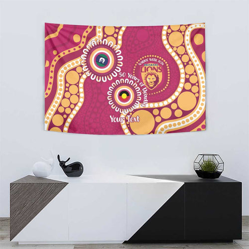 Brisbane Lions NAIDOC 2026 Personalised Tapestry 50 Years of Deadly Aboriginal Art