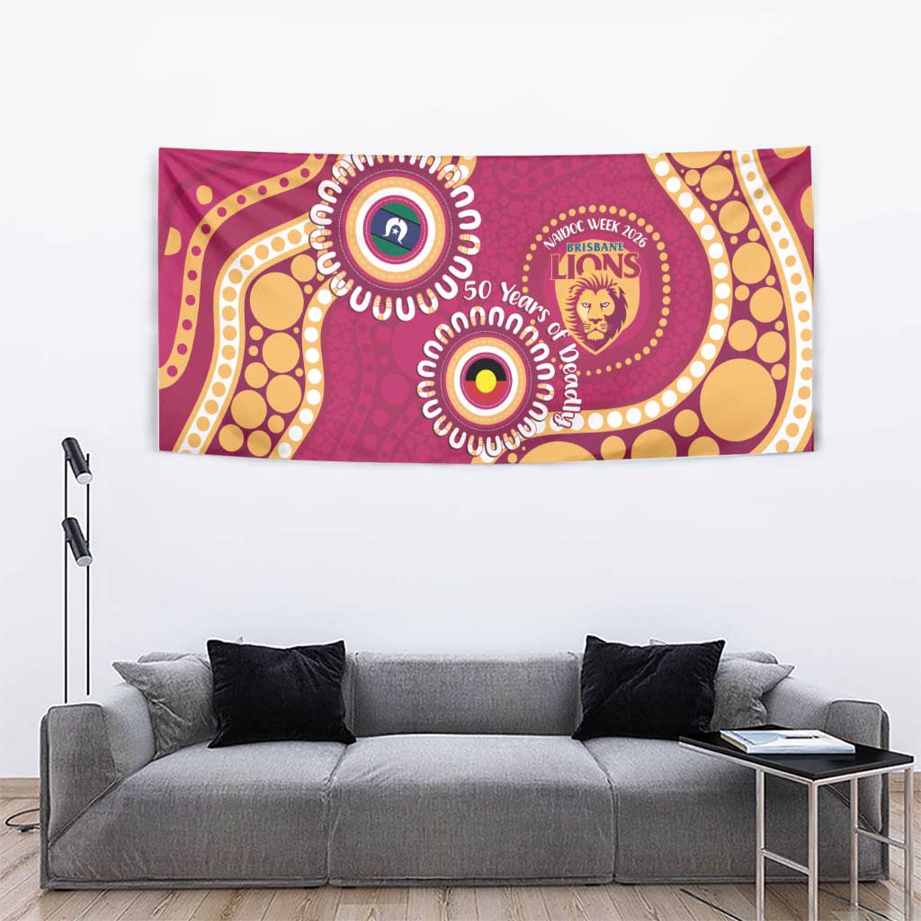 Brisbane Lions NAIDOC 2026 Personalised Tapestry 50 Years of Deadly Aboriginal Art