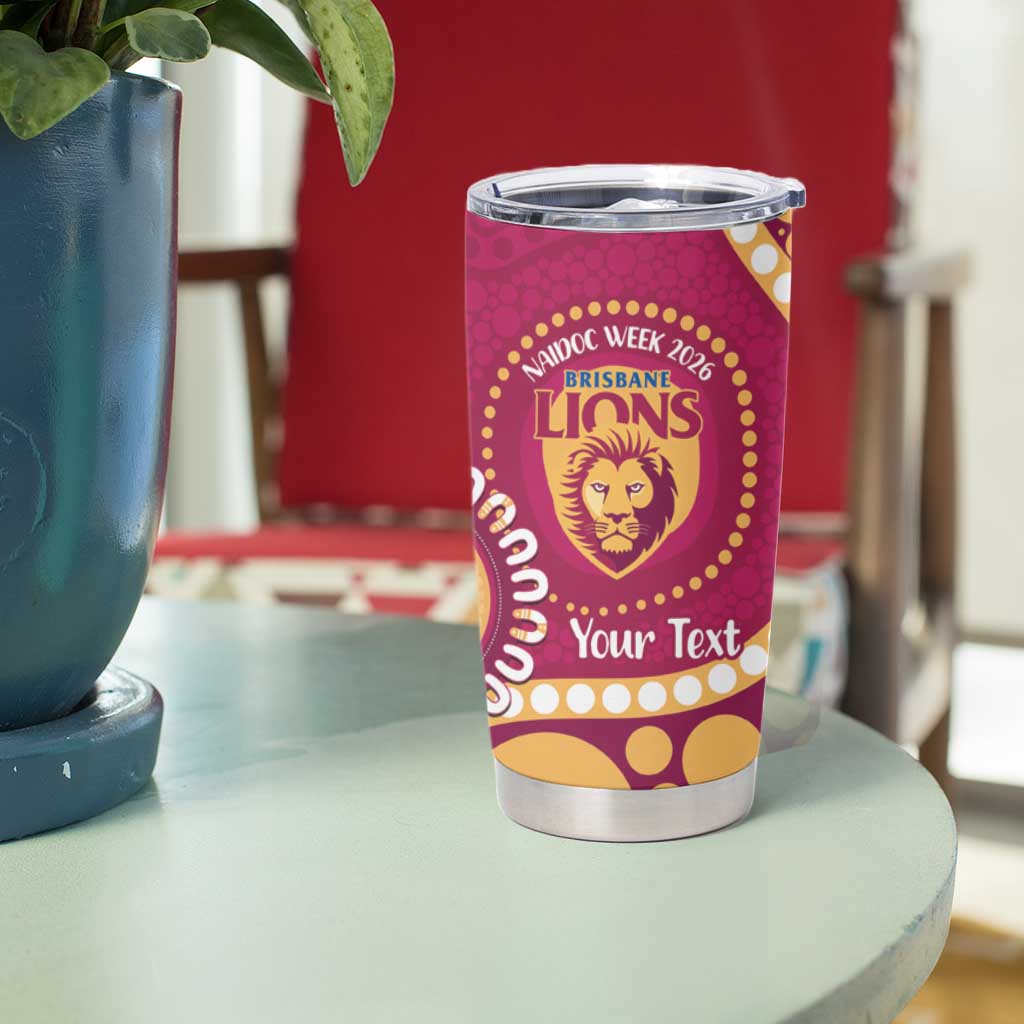 Brisbane Lions NAIDOC 2026 Personalised Tumbler Cup 50 Years of Deadly Aboriginal Art