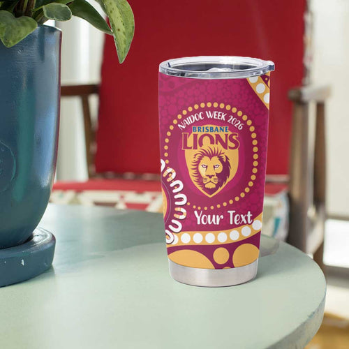 Brisbane Lions NAIDOC 2026 Personalised Tumbler Cup 50 Years of Deadly Aboriginal Art